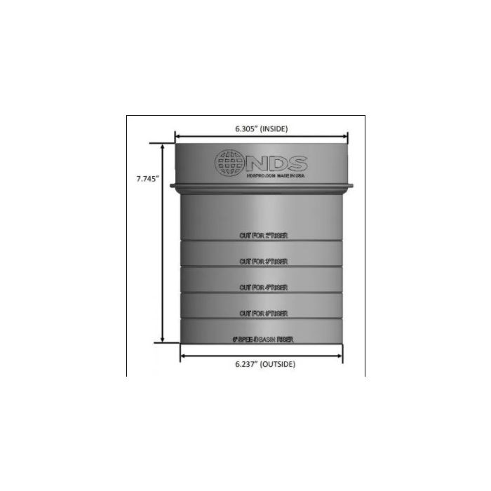 NDS Nds 101R Spee-D Basin Riser 6 inch