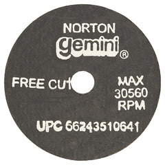 NORTON Norton 66243510641 Gemini Type 1 Reinforced Cut-Off Wheel 2-1/2 in x 1/16 in x 3/8 in