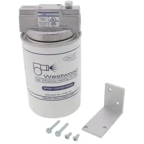 RW BECKETT Rw Beckett f100-2 westwood spin-on fuel oil filter cartridge with bracket kit