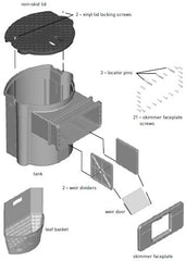 SAVIO Savio SSW8500 8.5 inches Weir Assembly for Standard Skimmerfilter SSW8500