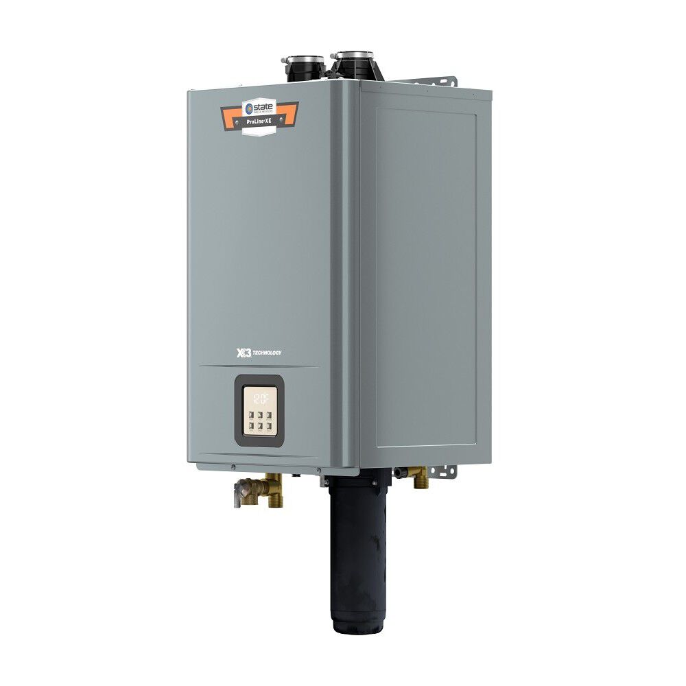 STATE WATER HEATERS State Water Heaters STHR-160X3 Adapt+ Premium Condensing Ultra-Low NOx 160,000 BTU Natural Gas Tankless Water Heater with X3 Scale Prevention Technology