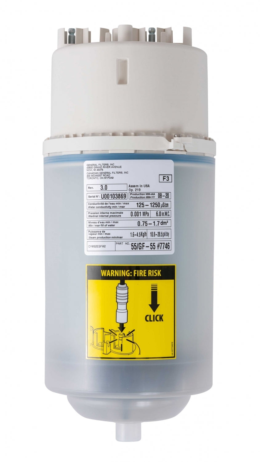 GENERAL FILTERS General Filters 7746 Model 55 Replacement Steam Cylinder