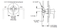BRADLEY Bradley S59-2005 Thermostatic Mixing Valve 1/2 inches x 1/2 inches FPT