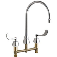 CHICAGO FAUCETS Chicago Faucets 786-GN8AE29XKABCP Series Deck-mounted Manual Faucet with 8 inches Centers
