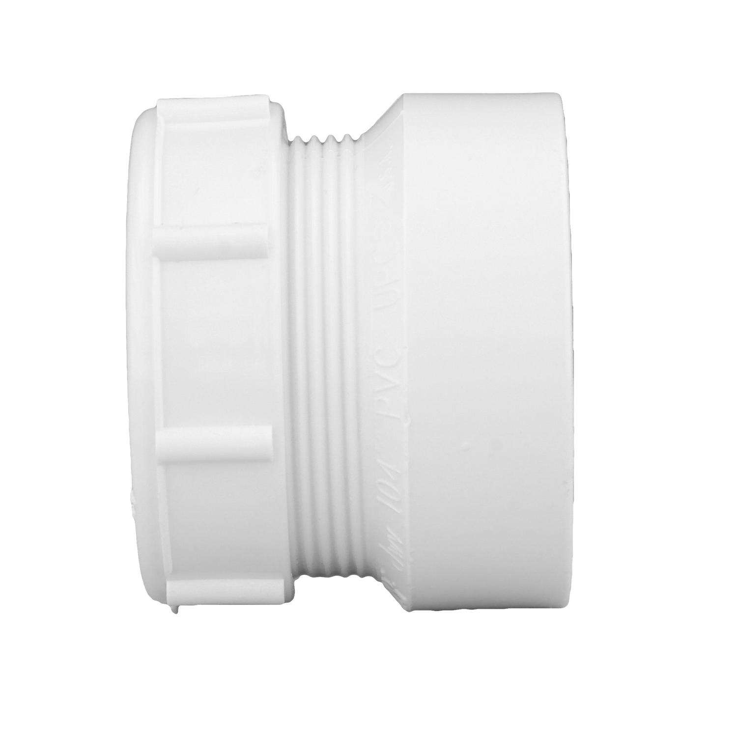 CHARLOTTE PIPE Charlotte Pipe PVC00104W1000 Trap Adapter Schedule 40 2 inches Hub T X 2 inches D Hub PVC
