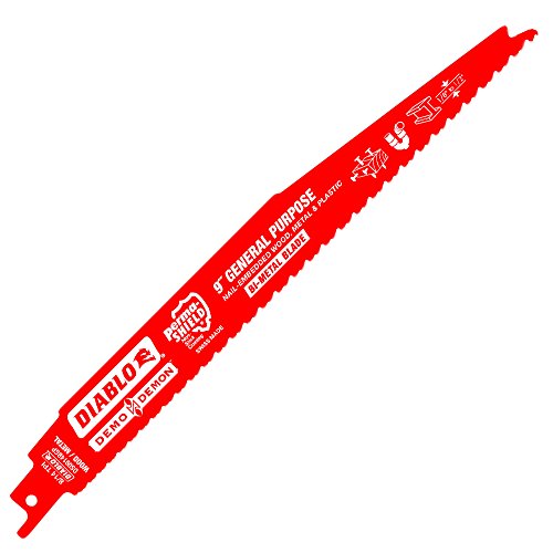 DIABLO Diablo DS0914BGP5 Demo Demon 9 In. 8/14 TPI Wood and Metal Cutting Reciprocating Saw Blade (5-Pack)