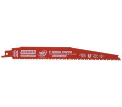 DIABLO Diablo DS0914BGP5 Demo Demon 9 In. 8/14 TPI Wood and Metal Cutting Reciprocating Saw Blade (5-Pack)
