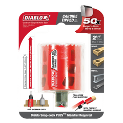 DIABLO Diablo DHS2250CT 2-1/4 In. Carbide-Tipped Hole Saw