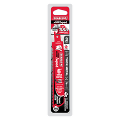 DIABLO Diablo DS0608CFA3 Steel Demon Amped Carbide 8TPI 6 in. (3-Pack)