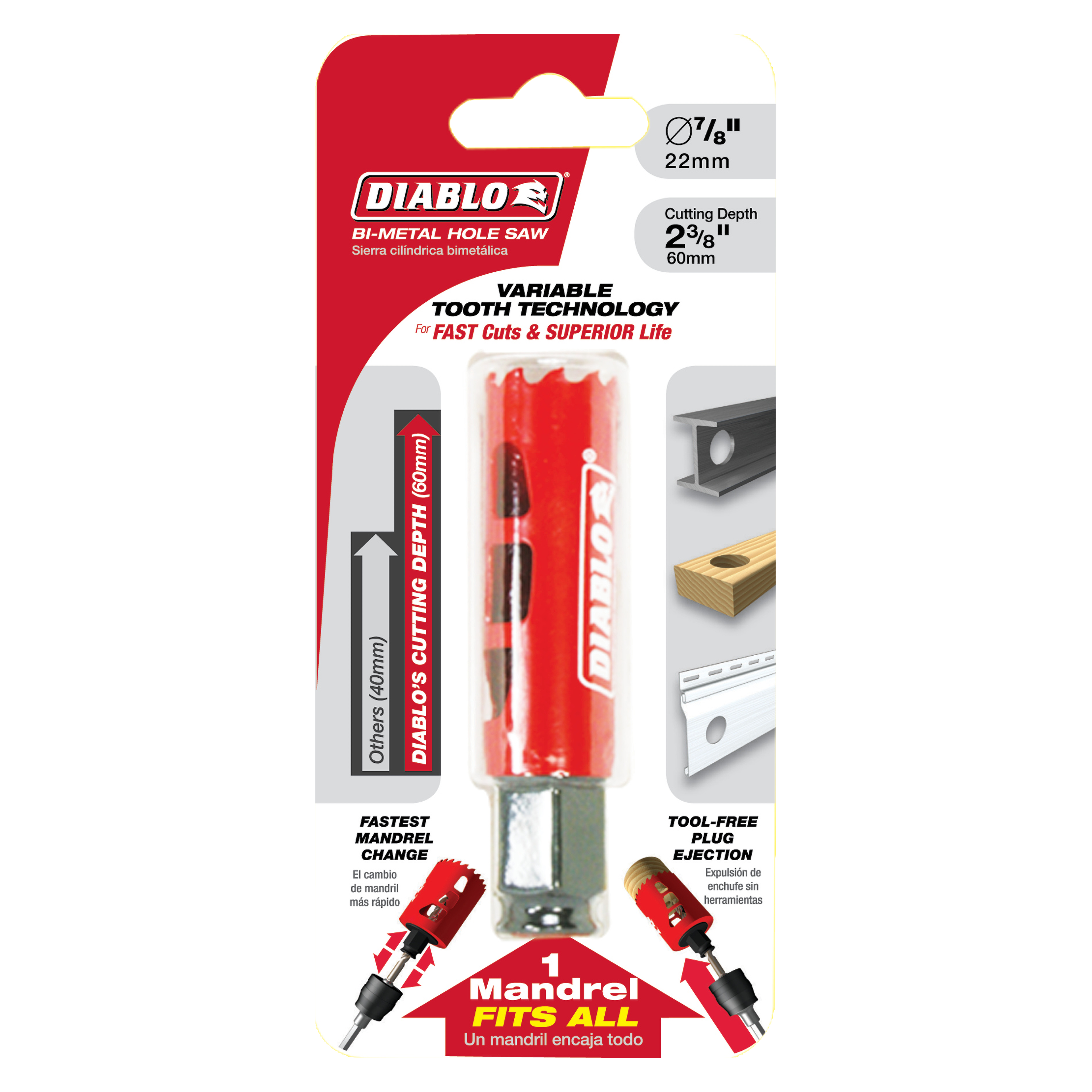 DIABLO Diablo DHS0875 7/8 In. Bi-Metal Hole Saw