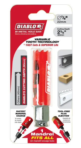 DIABLO Diablo DHS0875 7/8 In. Bi-Metal Hole Saw