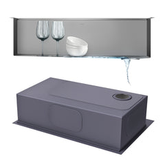 KRAUS Kraus KWU110-36 Kore 36 Inch Undermount Workstation 16 Gauge Stainless Steel Single Bowl Kitchen Sink with Accessories