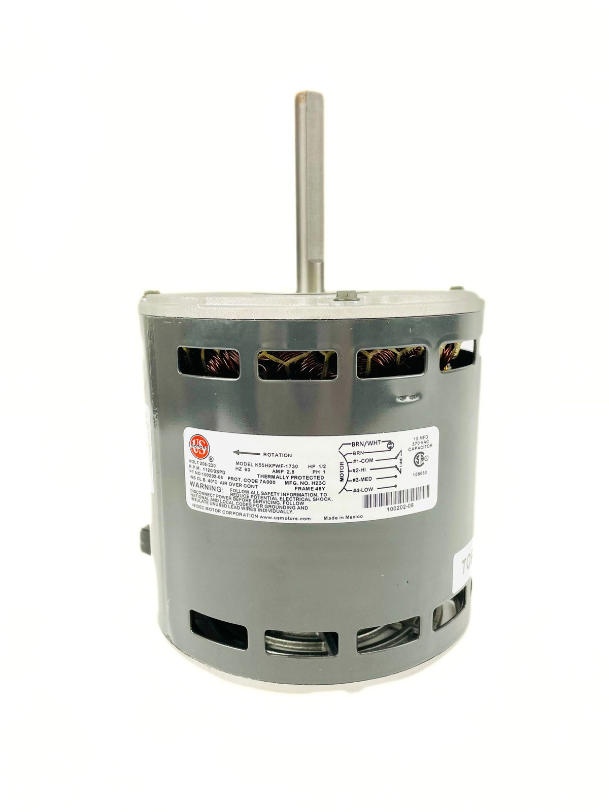 LENNOX Lennox 12L13 Motor 1/2 HP, 3 Speed, 1120 RPM, 2.8A (208-230V) 100202-08