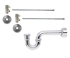 MOUNTAIN PLUMBING Mountain Plumbing MT7100-NL/BRN Lavatory Supply Kit - Contemporary Lever Handle with 1/4 Turn Ceramic Disc Cartridge Valve (MT5003L-NL) - Angle, P-Trap 1-1/4 feet'