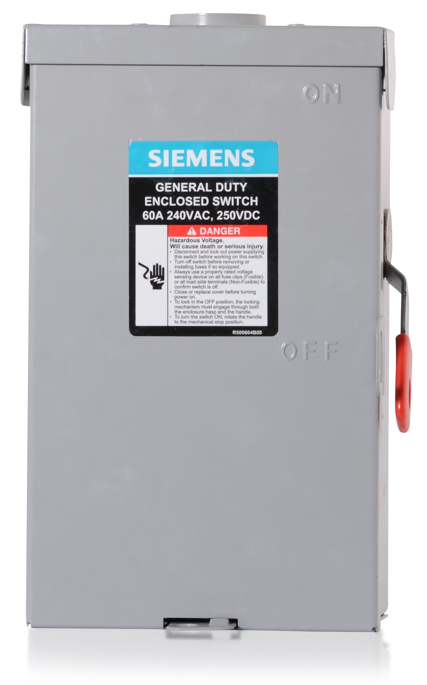 SIEMENS Siemens GF322NRA general duty safety switch, 240V, 60A