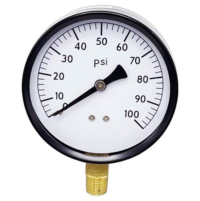 WAL-RICH Wal-Rich 1712808 Pressure Gauge 100 PSI (3-1/2 Inch)