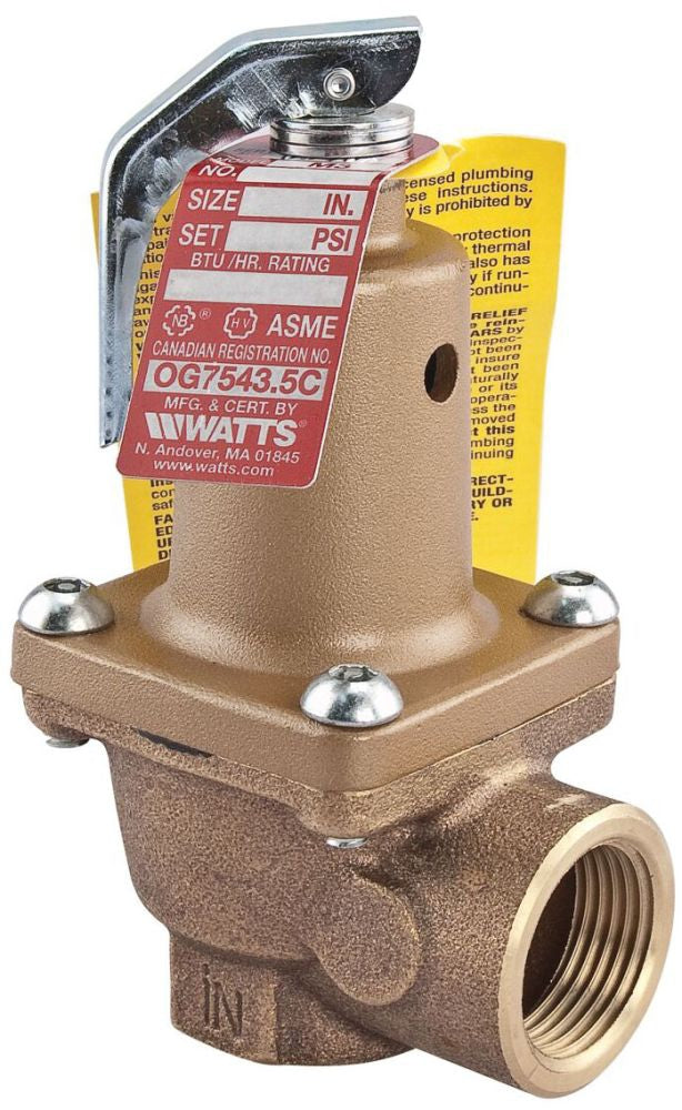 WATTS Watts f121504 Lead Free Relief Valve 125 Psi 1 Inch Nptf