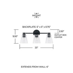 CAPITAL LIGHTING Capital Lighting 146931MB-533 Baker 3-Light Vanity