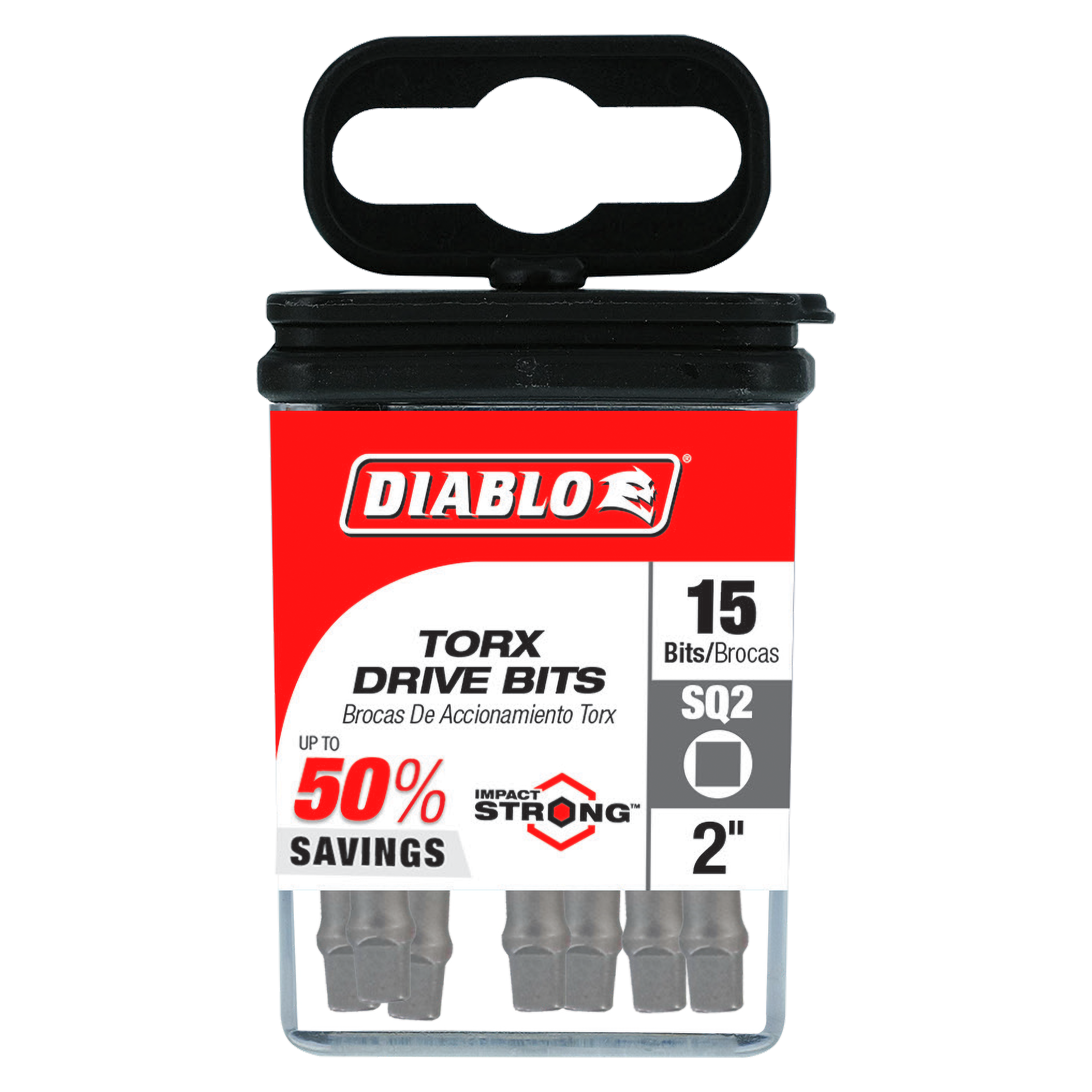 DIABLO Diablo DSQ22P15 2 in. #2 Square Drive Bits (15-Pack)