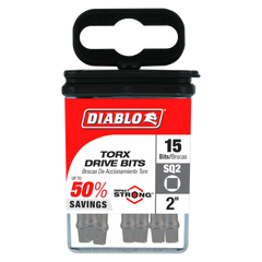 DIABLO Diablo DSQ22P15 2 in. #2 Square Drive Bits (15-Pack)