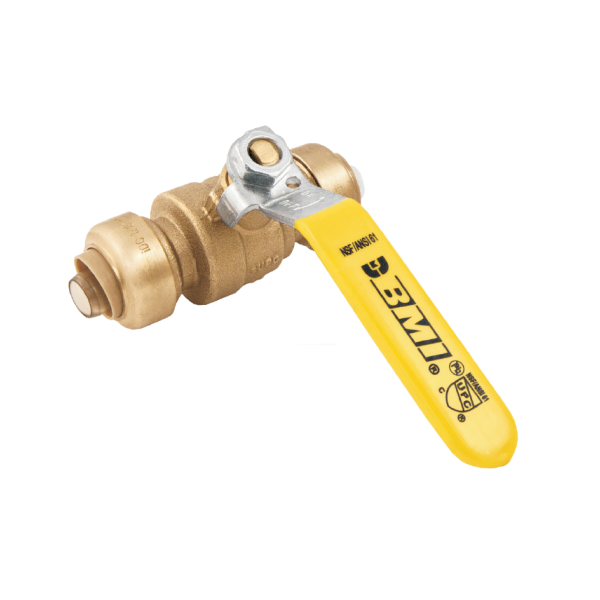 BMI Bmi 38605 brass push-fit ball valve fitting 3/4 inches (package quantities)