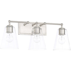 CAPITAL Capital 121731BN-431 3 light 9-1/2 inch tall bathroom vanity light 300 total watts 23.5 inch width