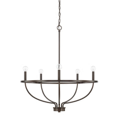 CAPITAL Capital 428551BZ 5 light chandelier 60 watt 29 inch