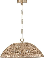 CAPITAL Capital 347511MA Naomi Bohemian Handcrafted Rattan Pendant Ceiling Light Fixture 100 Watt 9 H x 21 W