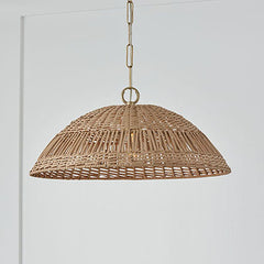 CAPITAL Capital 347511MA Naomi Bohemian Handcrafted Rattan Pendant Ceiling Light Fixture 100 Watt 9 H x 21 W