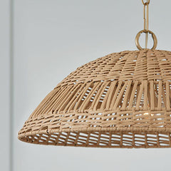 CAPITAL Capital 347511MA Naomi Bohemian Handcrafted Rattan Pendant Ceiling Light Fixture 100 Watt 9 H x 21 W