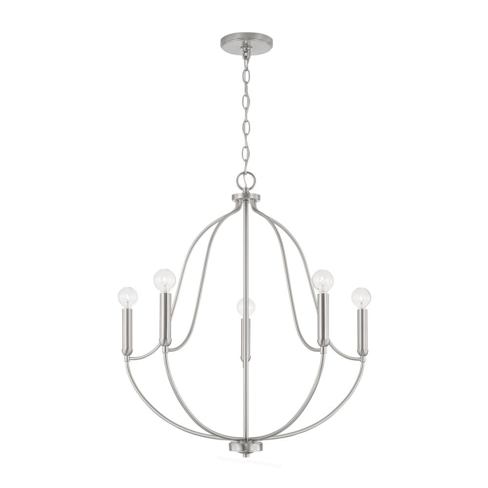CAPITAL Capital 447051BN Madison 5-light chandelier 5 - 60 watt E12 candelabra