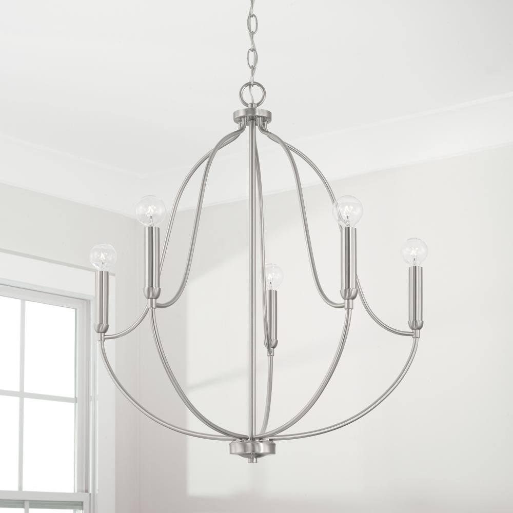 CAPITAL Capital 447051BN Madison 5-light chandelier 5 - 60 watt E12 candelabra
