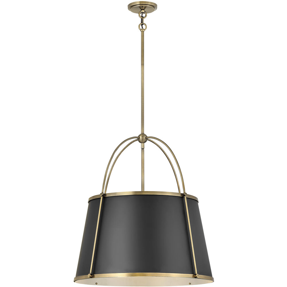 HINKLEY Hinkley 4895WS Clarke Medium Drum Chandelier 4-5W LED 4 Light 24.5 Inch
