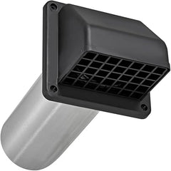 LAMBRO INDUSTRIES Lambro Industries 224BL-B plastic wall exhaust hood dryer vent damper screen 4 inch 11 inch pipe pack of 10