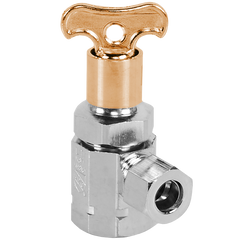 LEGEND VALVE Legend Valve 114-143NL T-581LS No Lead Multi-Turn Angle Valve with Lockshield 1/2 inches Female Iron Pipe x 3/8 inches OD