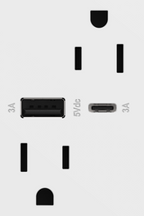 LEGRAND Legrand ARTRUSB156ACW4 adorne duplex tamper-resistant 15a 125v
