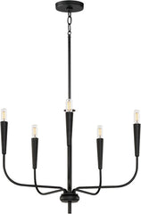 MAXIM Maxim 24815BK Vela 5-Light Chandelier 60W 120V 24 Inch