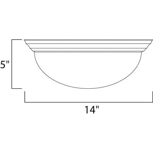 MAXIM Maxim 5851FTSN Two Light Flush Mount 2-Light 60W 14 Inch