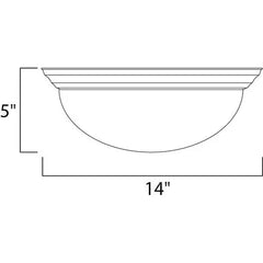 MAXIM Maxim 5851FTSN Two Light Flush Mount 2-Light 60W 14 Inch