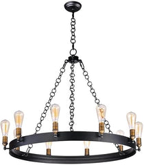 MAXIM Maxim 26275BKNAB ten light chandelier 600w 37.5 inch