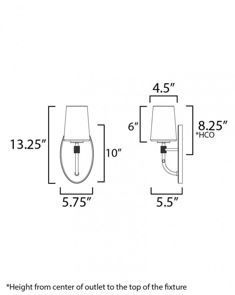 MAXIM Maxim 12691WTNAB Durham 1-Light Sconce 60 Watts