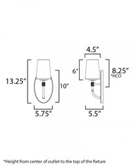 MAXIM Maxim 12691WTNAB Durham 1-Light Sconce 60 Watts