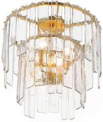 MAXIM Maxim 21833aggl warren 4 light semi flush mount 240w 18 inch tall 17.5 inch wide
