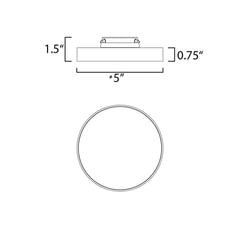 MAXIM Maxim 57660WTBK LED flush mount 12.5W 5 inch