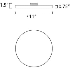 MAXIM Maxim 57664WTSN Led Flush Mount 20W 11 Inch