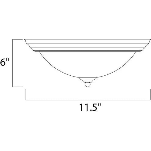 MAXIM Maxim 5849MRSN Two Light Flush Mount 2 x 60W 11.5 Inch