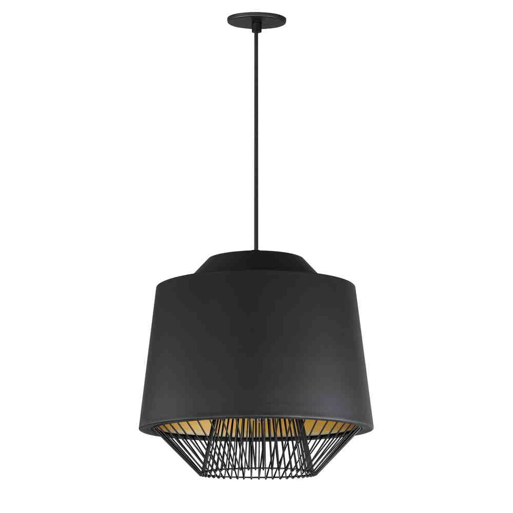 MAXIM Maxim E11394-BKGLD Phoenix Pendant 9W 1 Bulb