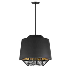 MAXIM Maxim E11394-BKGLD Phoenix Pendant 9W 1 Bulb