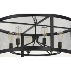 MAXIM Maxim 20114BKNAB Palladium 6-light 32 inches wide chandelier 360w