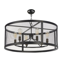 MAXIM Maxim 20114BKNAB Palladium 6-light 32 inches wide chandelier 360w